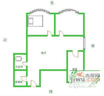 风景线2室2厅2卫132㎡户型图