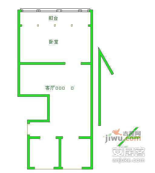 风景线1室1厅1卫67㎡户型图