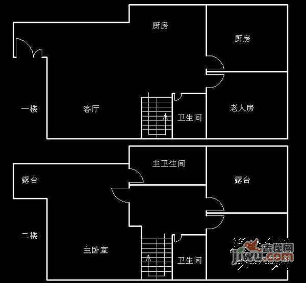 东山墅4室3厅4卫610㎡户型图