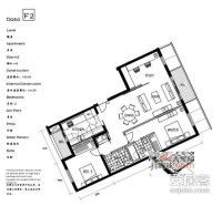 维多莉亚花园公寓2室2厅2卫户型图