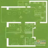 博雅园2室2厅2卫140㎡户型图