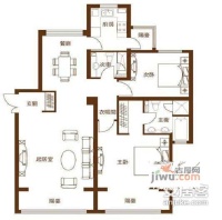 泛海国际香海园2室2厅2卫148㎡户型图