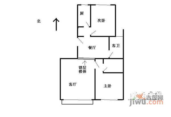 金隅凤麟洲2室2厅2卫124㎡户型图