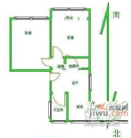 安慧东里1号院2室1厅1卫64㎡户型图