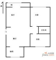 汇源公寓2室2厅1卫260㎡户型图