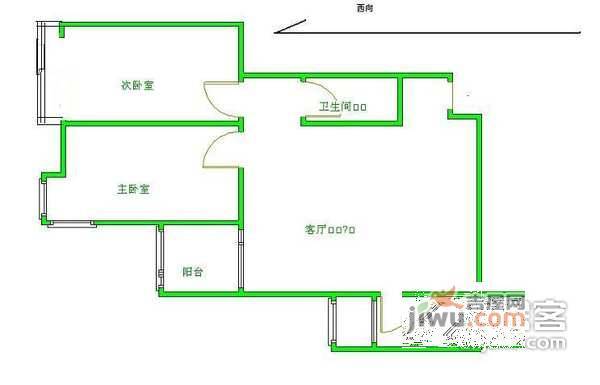 大屯里小区2室2厅1卫89㎡户型图