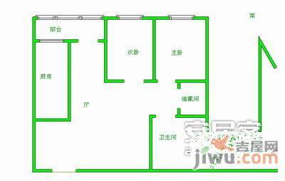 大屯里小区2室1厅1卫98㎡户型图