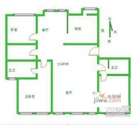 华悦国际公寓4室2厅2卫352㎡户型图