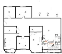 汇园公寓3室2厅2卫220㎡户型图