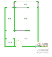 安慧里1室1厅1卫50㎡户型图