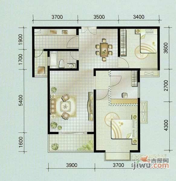 安慧北里安园3室2厅1卫140㎡户型图