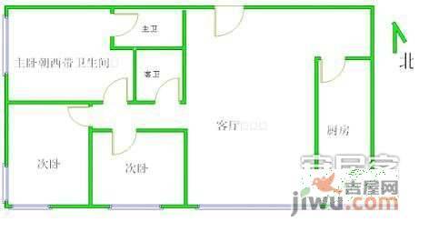 盛和家园3室2厅2卫148㎡户型图