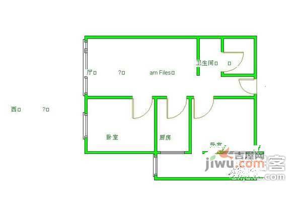 京棉新城2室2厅1卫122㎡户型图