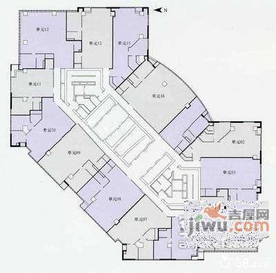 天元港中心6室2厅2卫户型图
