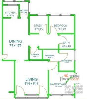 置地公馆3室2厅2卫187㎡户型图