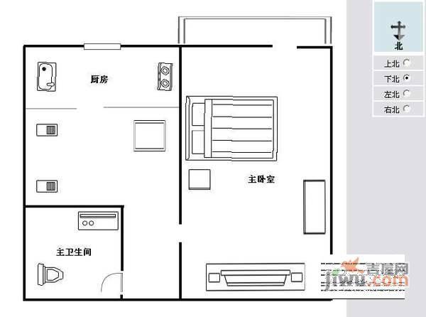 顺源里小区1室1厅1卫47㎡户型图