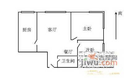 太阳星城水星园2室1厅1卫132㎡户型图