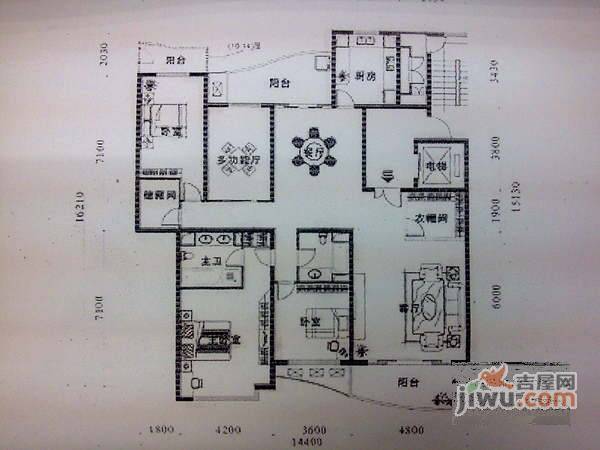 太阳星城水星园4室2厅2卫245㎡户型图