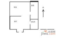 双龙小区1室1厅1卫48㎡户型图