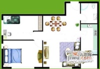 A派公寓2室1厅1卫128㎡户型图