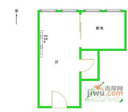 建外SOHO1室1厅1卫400㎡户型图