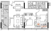 御金台2室2厅2卫234㎡户型图