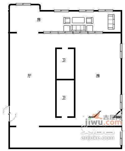 佳境天城3室2厅2卫200㎡户型图