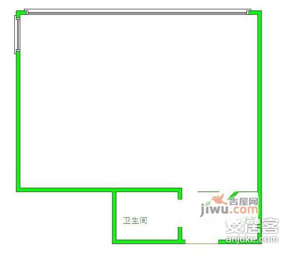 博泰国际1室1厅1卫900㎡户型图