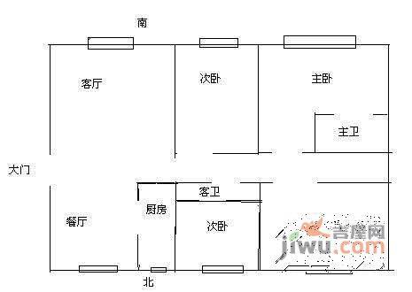 长安花园4室2厅2卫户型图