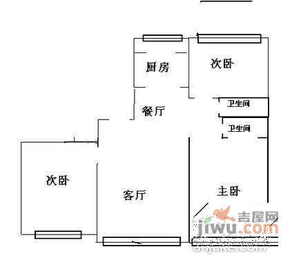 大西洋亚特住区3室2厅2卫178㎡户型图