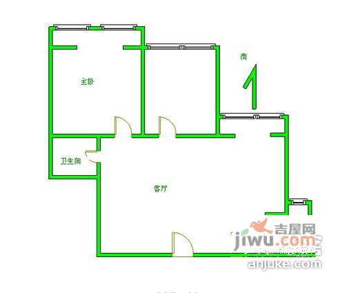 方舟苑2室1厅1卫118㎡户型图