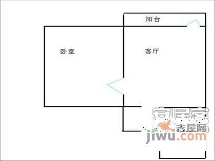 三源里北小街2室1厅1卫65㎡户型图