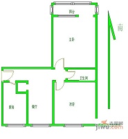 团结湖南一条2室1厅1卫62㎡户型图