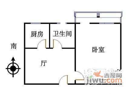 向军南里2室1厅1卫67㎡户型图