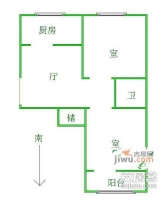 白家庄北里2室1厅1卫64㎡户型图