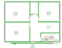 团结湖中路南一条3室1厅1卫64㎡户型图