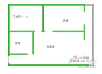 碧湖居1室1厅1卫62㎡户型图