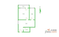朝阳公园西里1室1厅1卫51㎡户型图