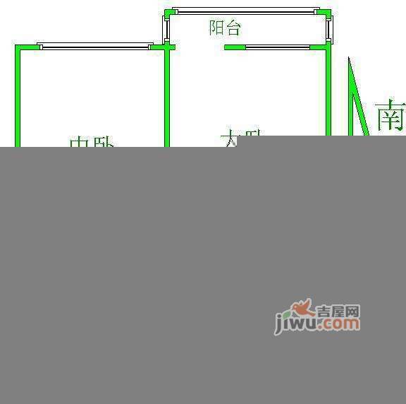 团结湖东里3室1厅1卫94㎡户型图