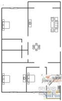 西关胜利嘉园2室2厅2卫117㎡户型图