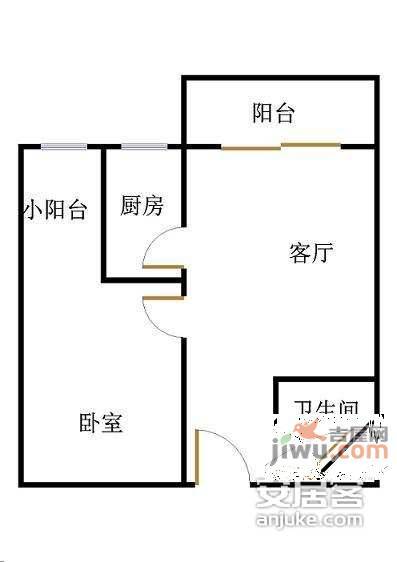 西关胜利嘉园2室1厅1卫117㎡户型图