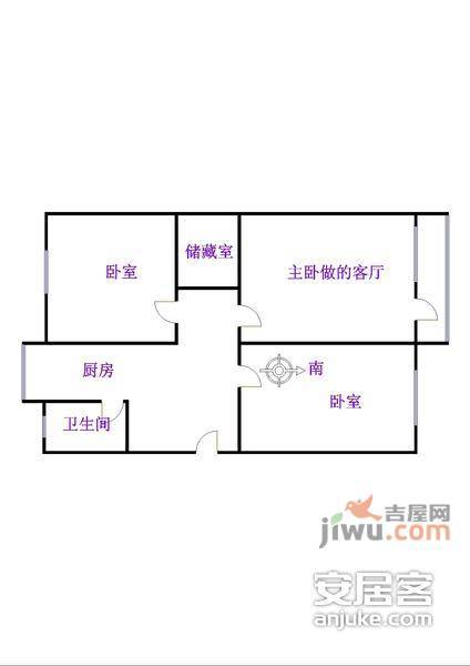 北环里55号3室1厅1卫136㎡户型图