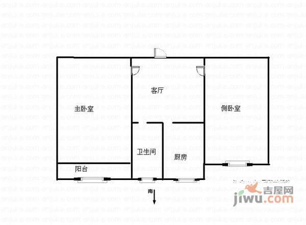 西环高苑小区2室1厅1卫120㎡户型图