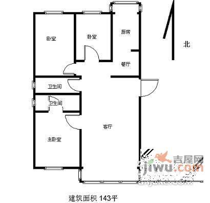 瑞明路小区3室2厅2卫户型图