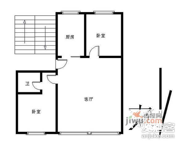 雅馨家园2室1厅1卫97㎡户型图