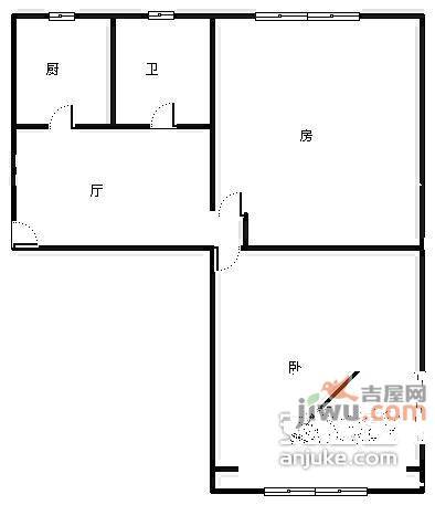 清秀园2室1厅1卫96㎡户型图