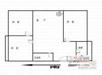 南环里3室1厅1卫88㎡户型图