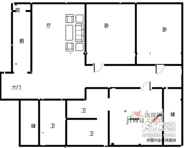 新悦家园3室2厅2卫186㎡户型图