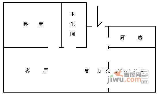 华龙苑中里2室2厅1卫88㎡户型图