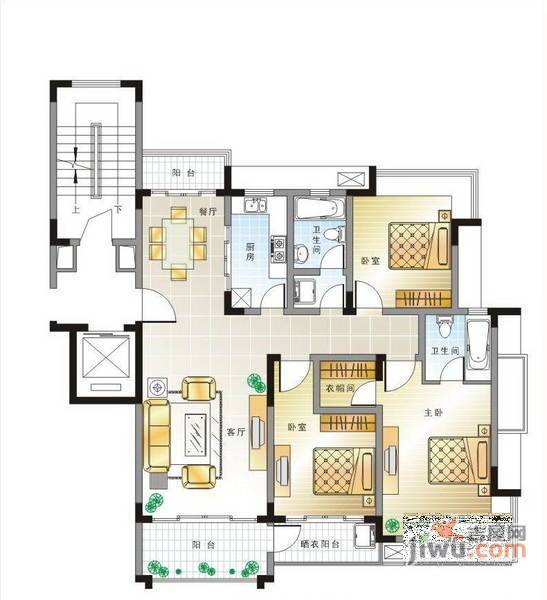 达华庄园4室2厅3卫385㎡户型图